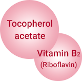 Tocopherol acetate Vitamin B2 (Riboflavin)